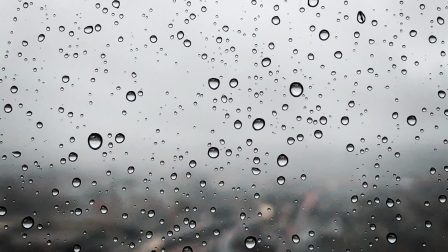 raindrops on clear window